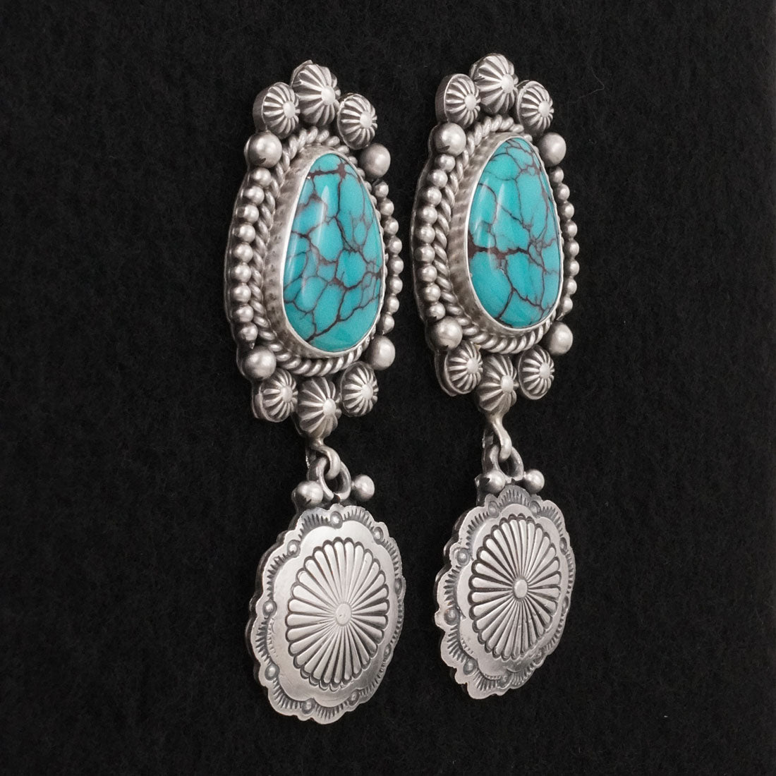 Michael Calladitto Turquoise & Sterling Silver Earrings