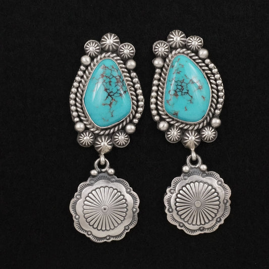 Michael Calladitto Turquoise & Sterling Silver Earrings