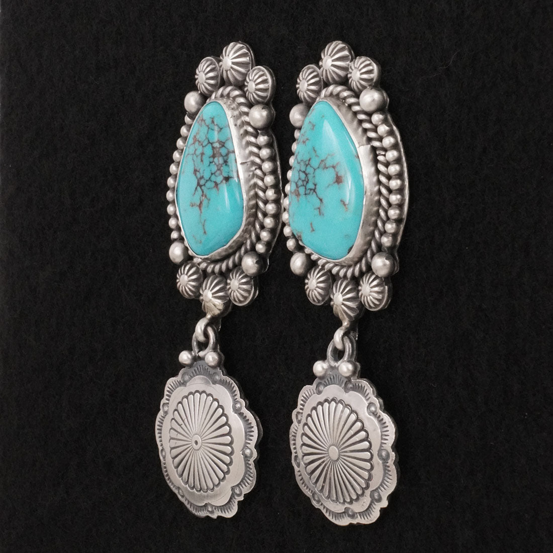 Michael Calladitto Turquoise & Sterling Silver Earrings