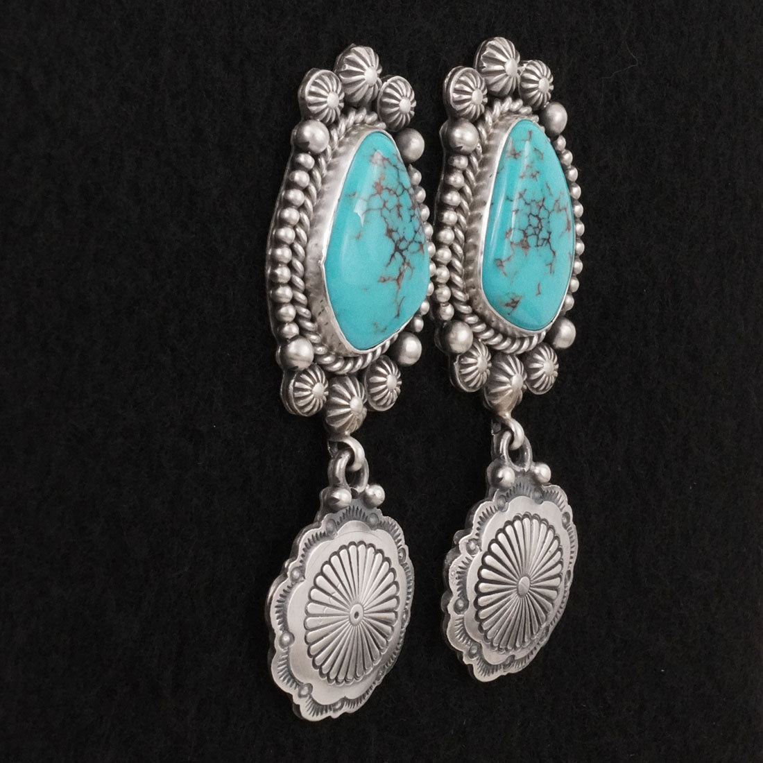 Michael Calladitto Turquoise & Sterling Silver Earrings