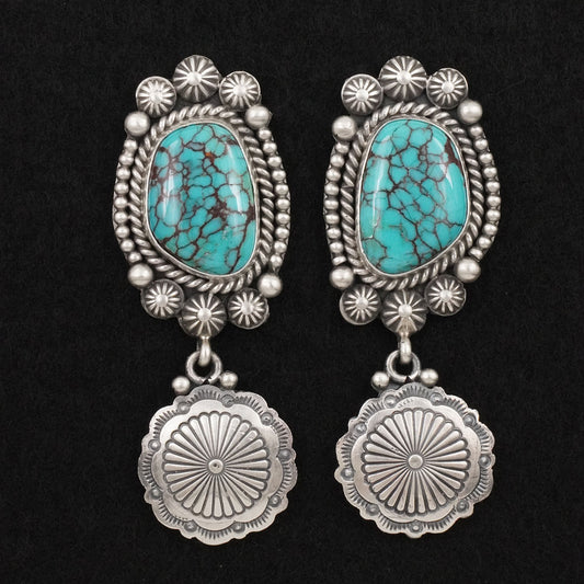 Michael Calladitto Turquoise & Sterling Silver Earrings