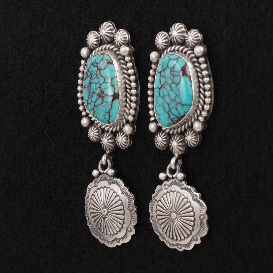 Michael Calladitto Turquoise & Sterling Silver Earrings