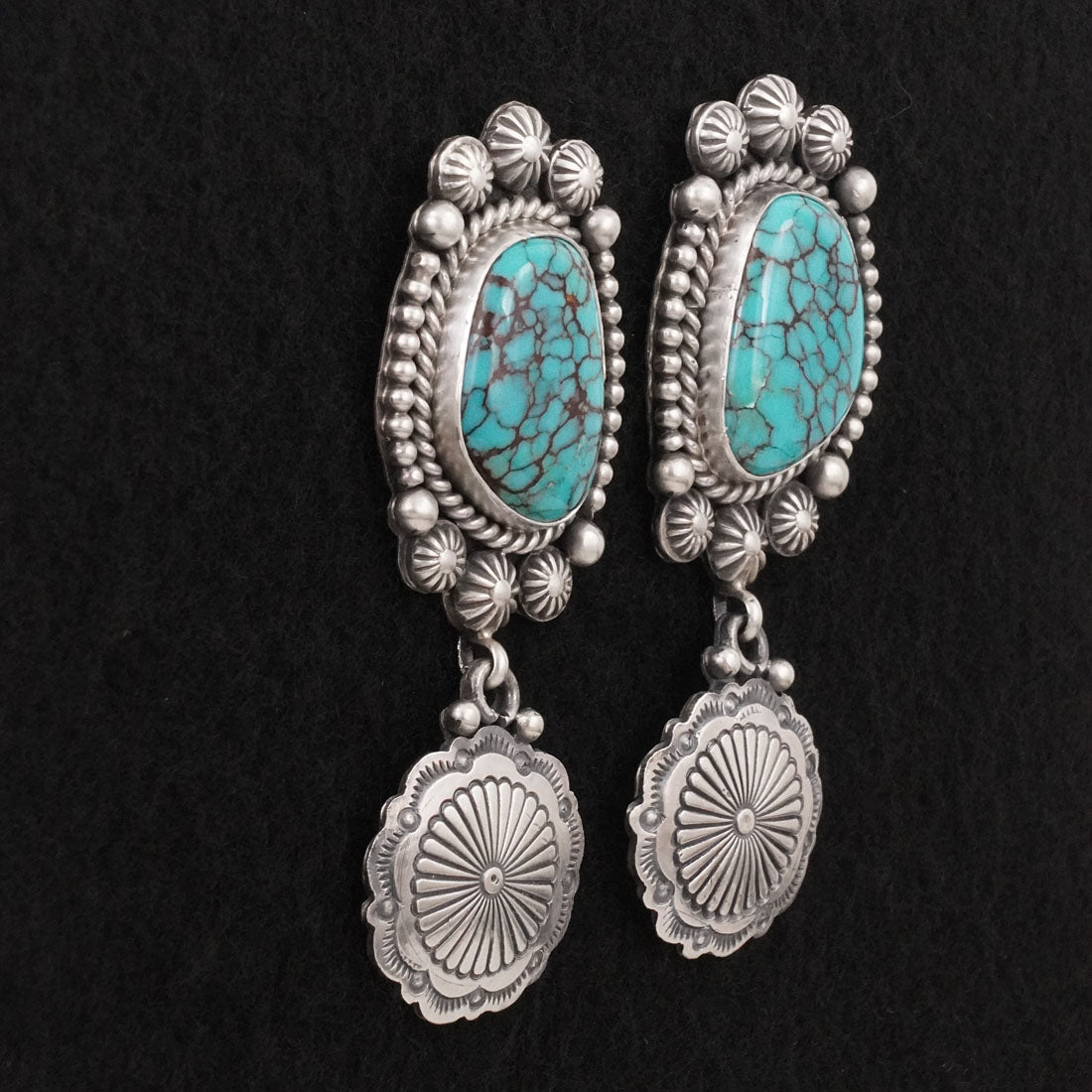 Michael Calladitto Turquoise & Sterling Silver Earrings