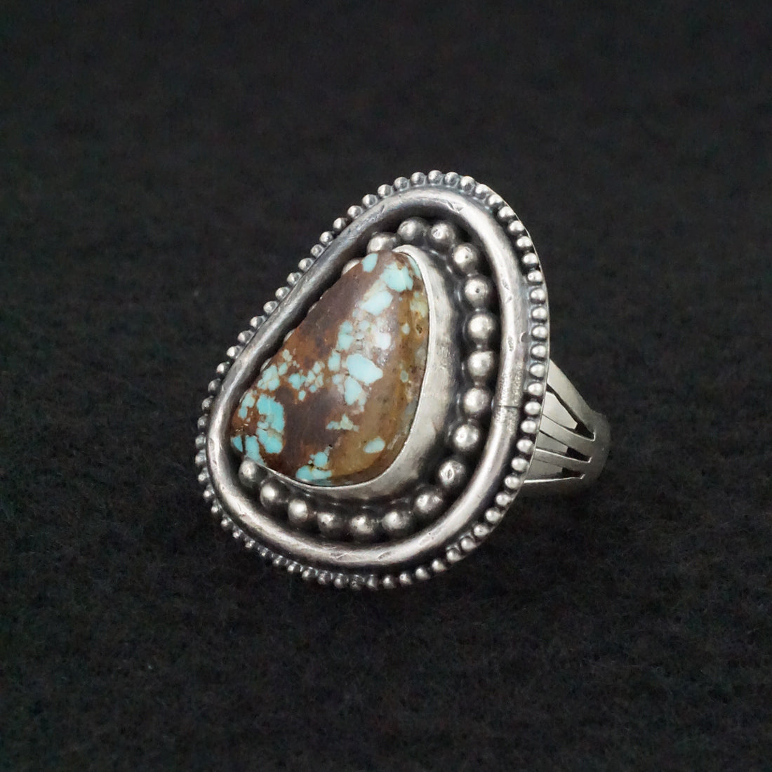 Marita Benally Turquoise & Sterling Silver Ring Size 6.5