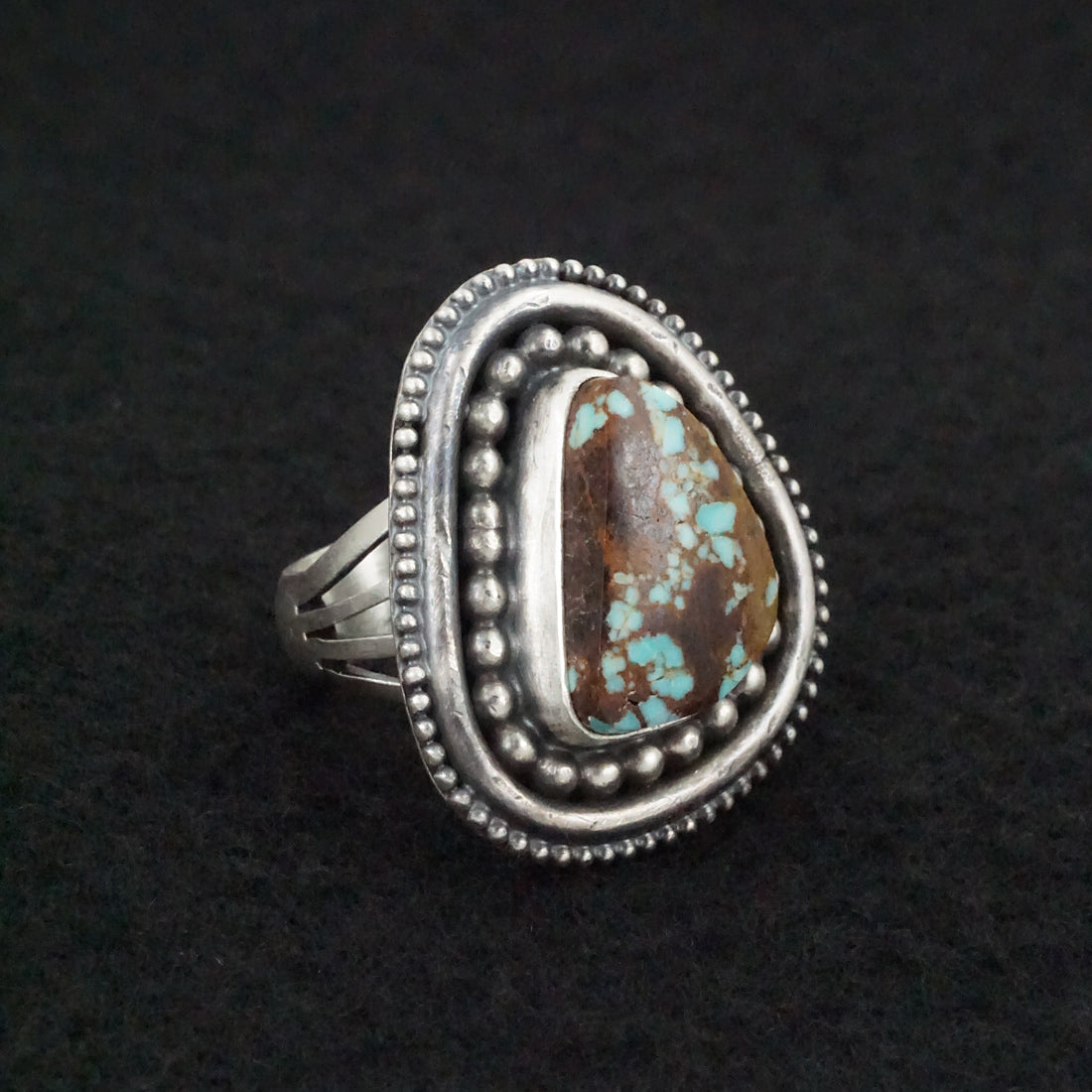 Marita Benally Turquoise & Sterling Silver Ring Size 6.5