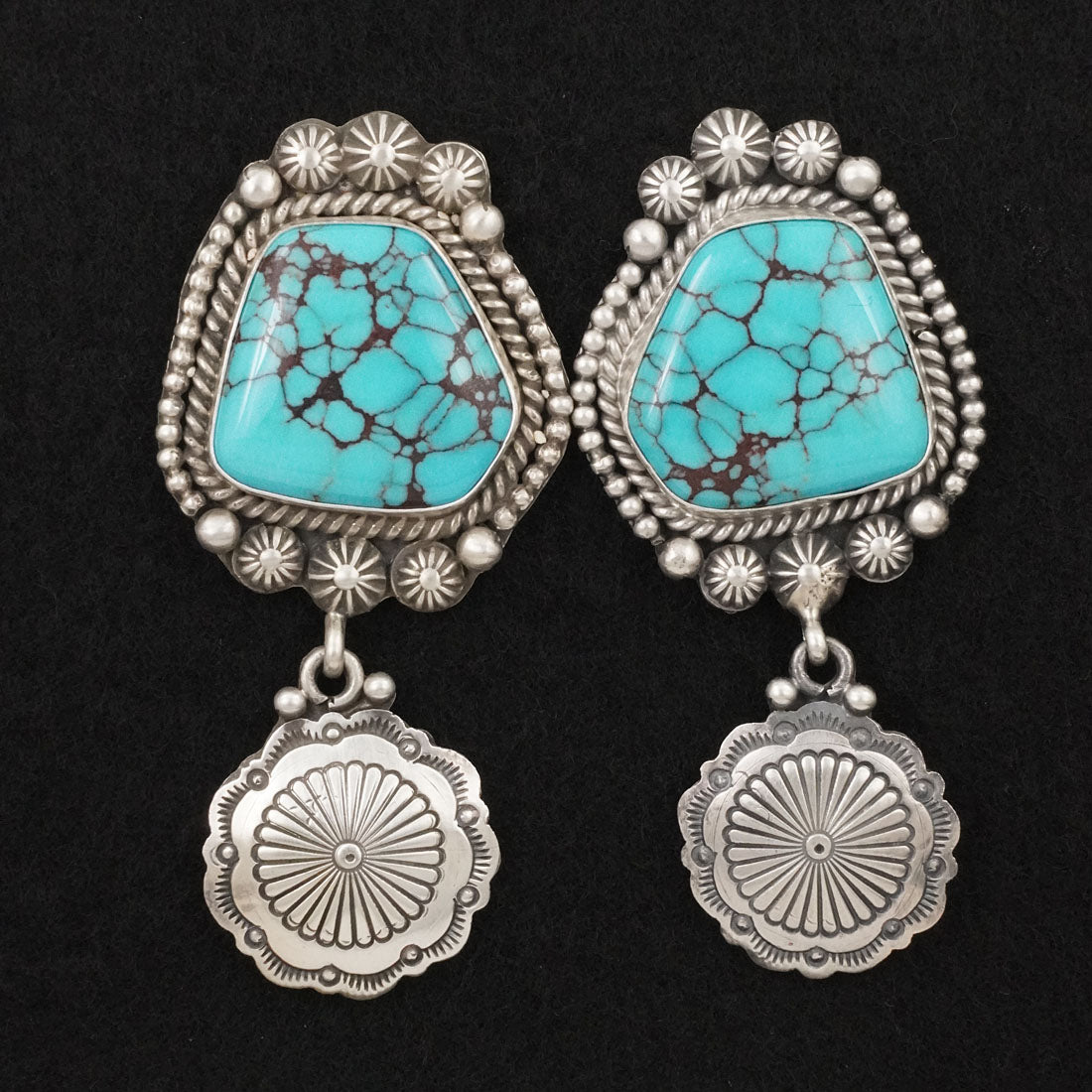 Michael Calladitto Turquoise & Sterling Silver Earrings