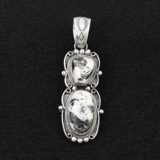 Kathleen Livingston White Buffalo & Sterling Silver Pendant