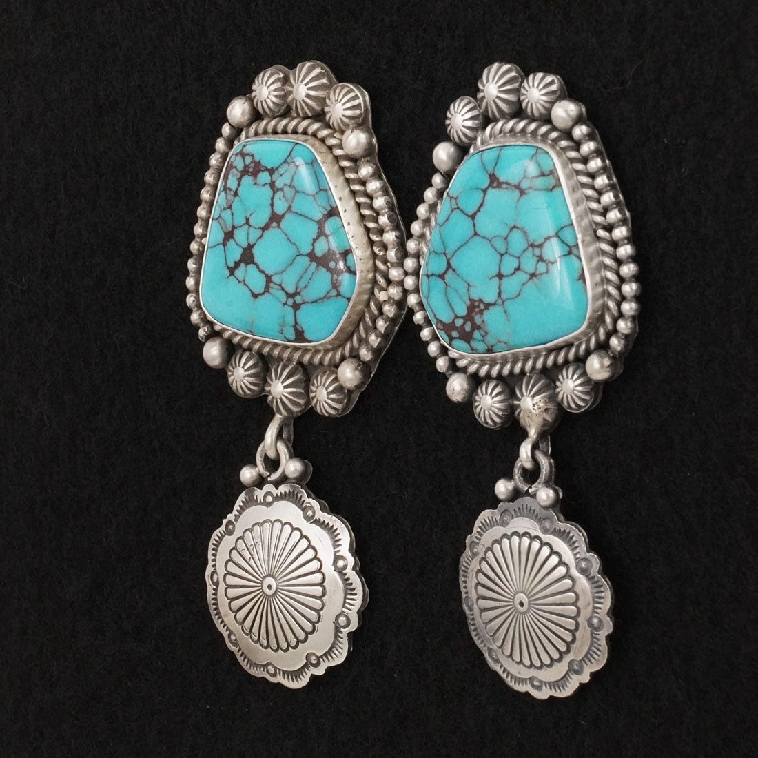 Michael Calladitto Turquoise & Sterling Silver Earrings