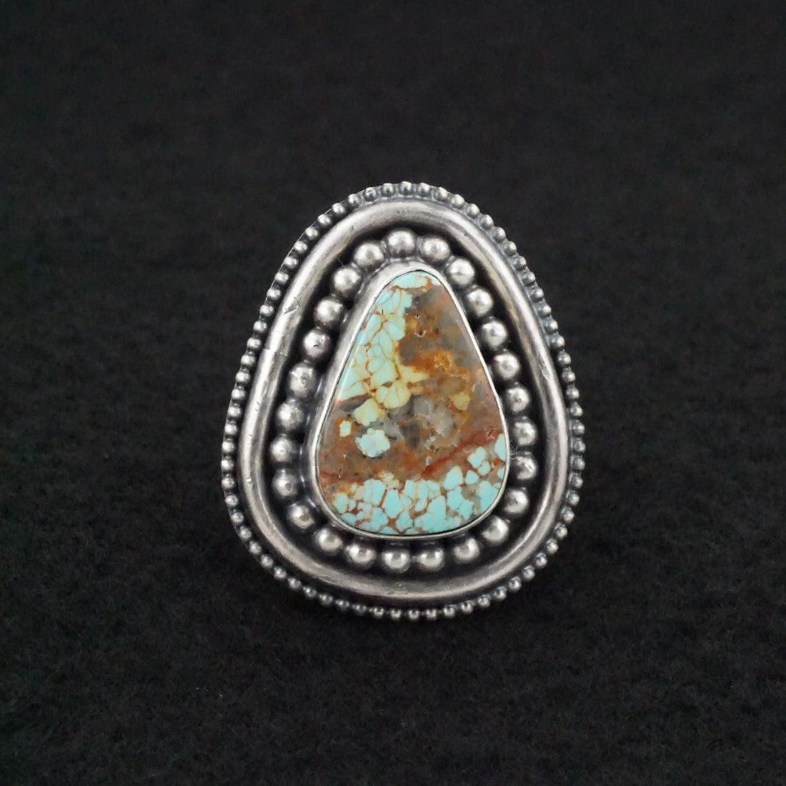 Marita Benally Turquoise & Sterling Silver Ring Size 10