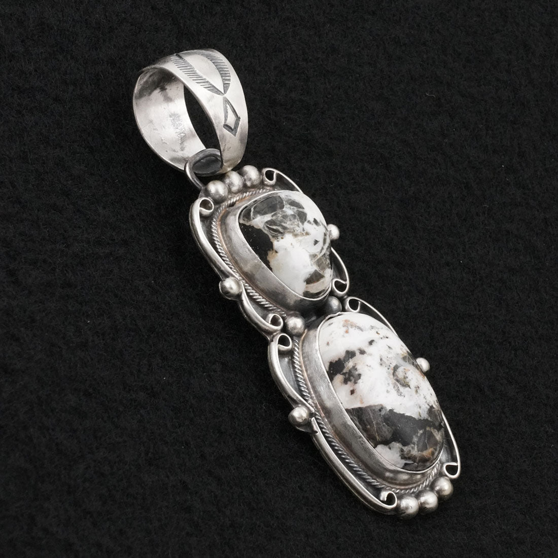 Kathleen Livingston White Buffalo & Sterling Silver Pendant