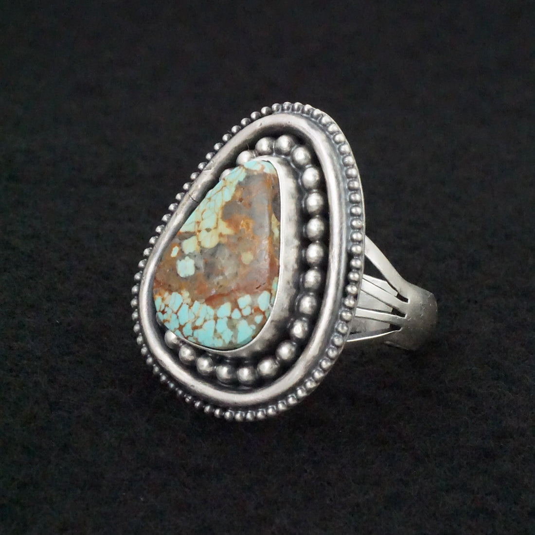 Marita Benally Turquoise & Sterling Silver Ring Size 10