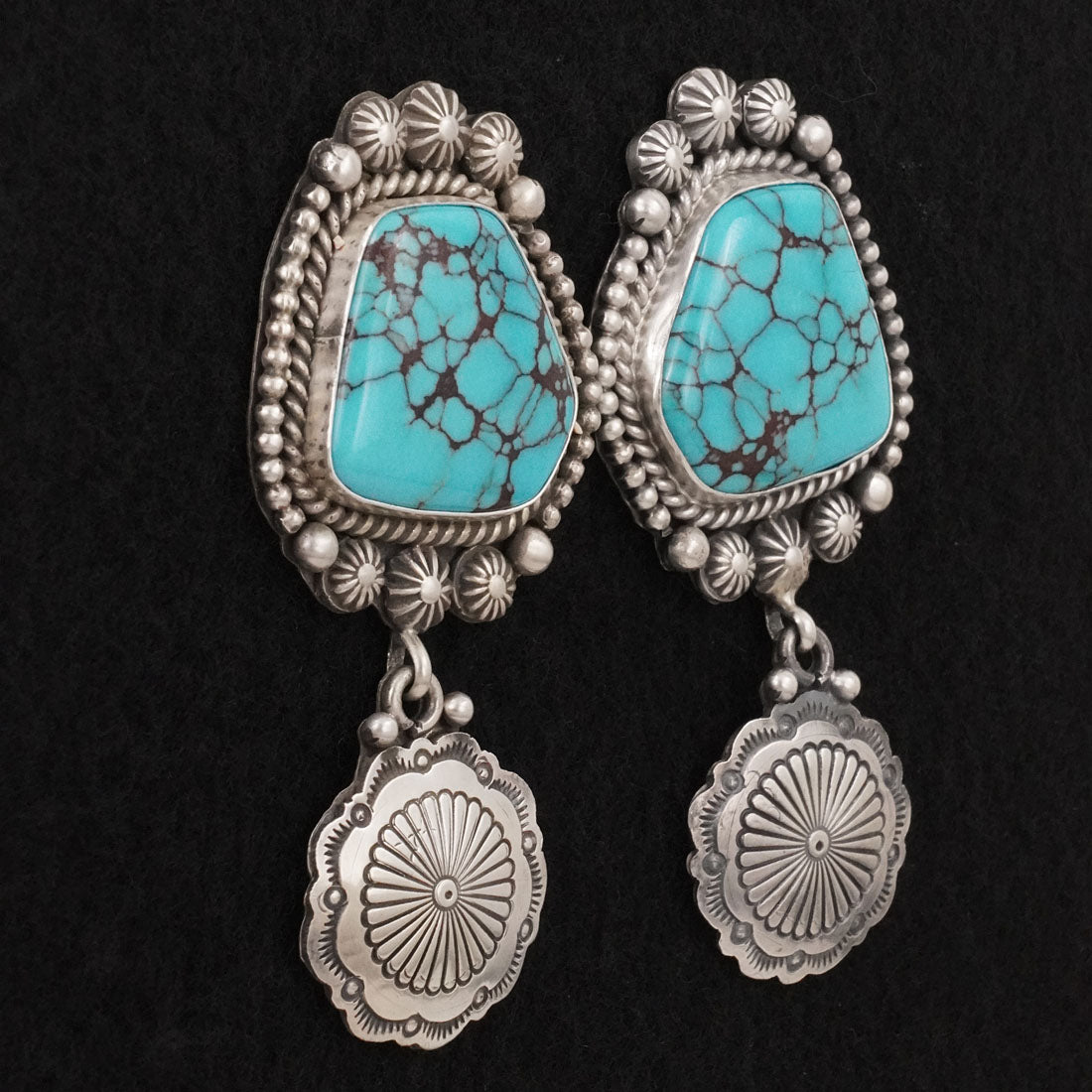 Michael Calladitto Turquoise & Sterling Silver Earrings