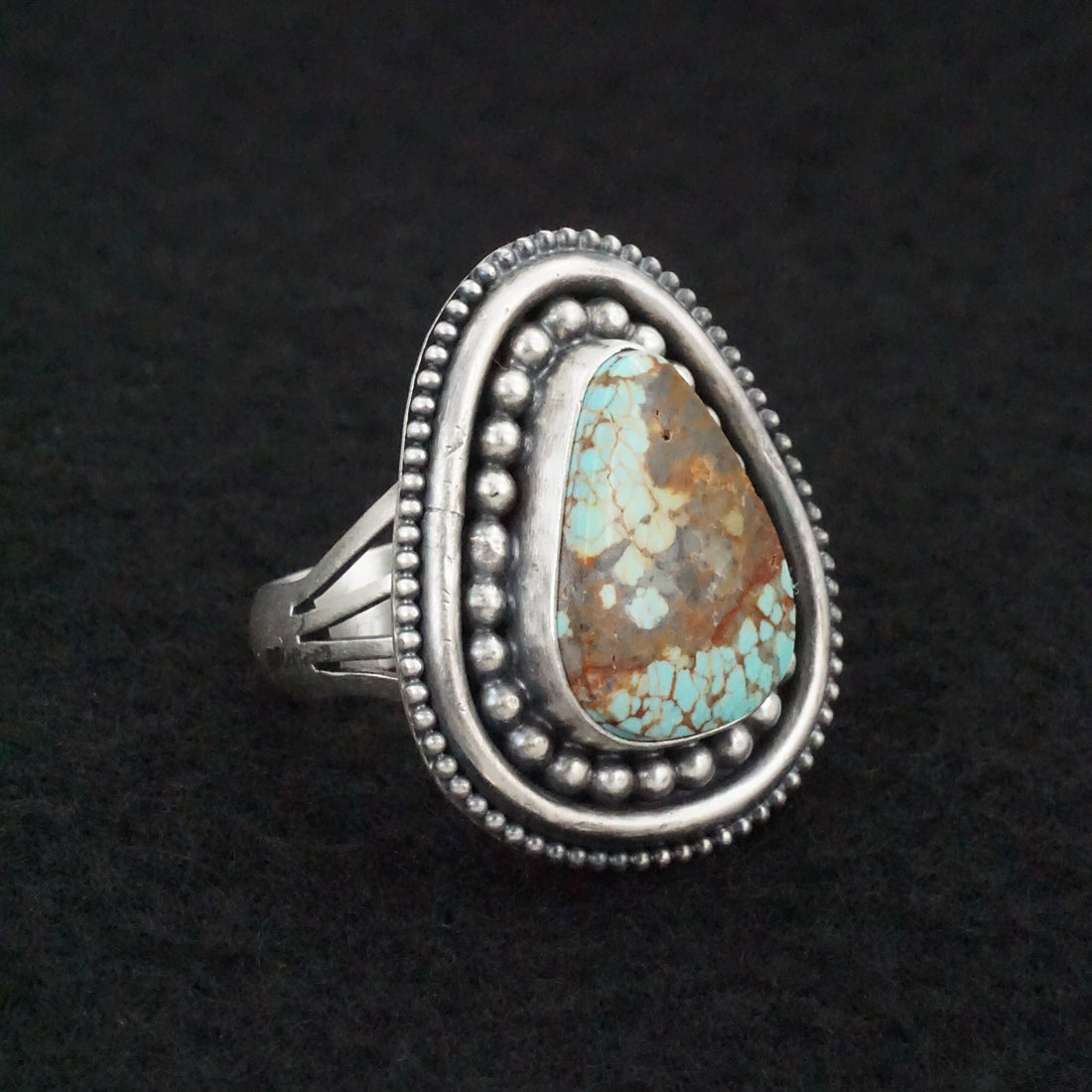 Marita Benally Turquoise & Sterling Silver Ring Size 10