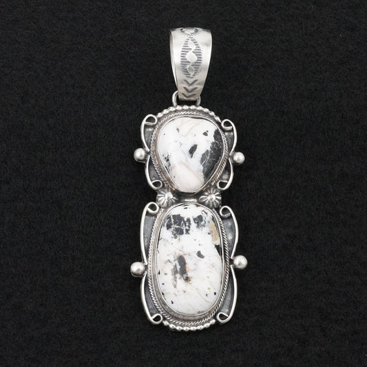 Kathleen Livingston White Buffalo & Sterling Silver Pendant