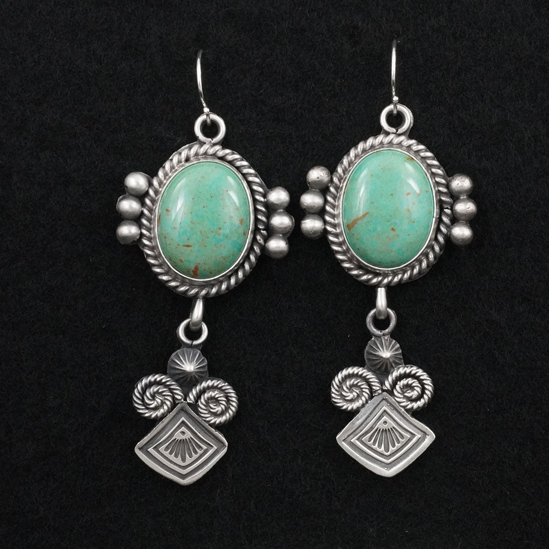 Michael Calladitto Turquoise & Sterling Silver Earrings