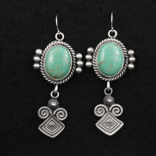 Michael Calladitto Turquoise & Sterling Silver Earrings