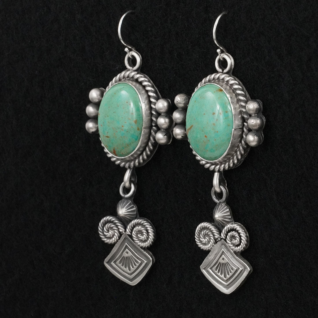Michael Calladitto Turquoise & Sterling Silver Earrings