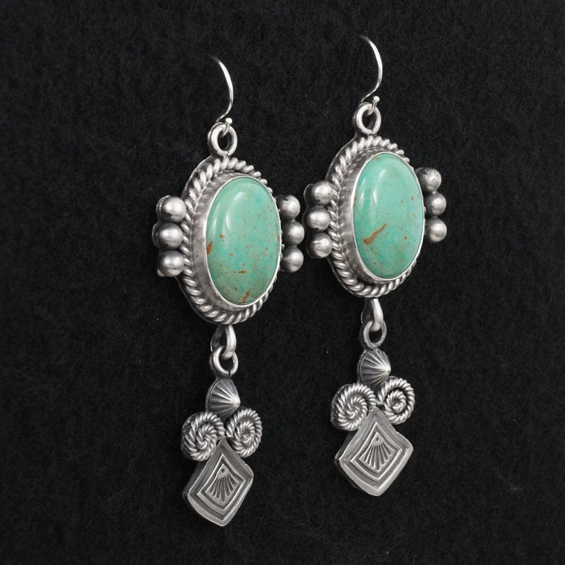 Michael Calladitto Turquoise & Sterling Silver Earrings