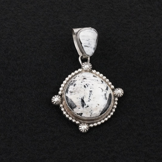 Kathleen Livingston White Buffalo & Sterling Silver Pendant