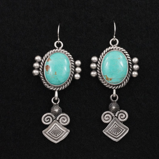 Michael Calladitto Turquoise & Sterling Silver Earrings