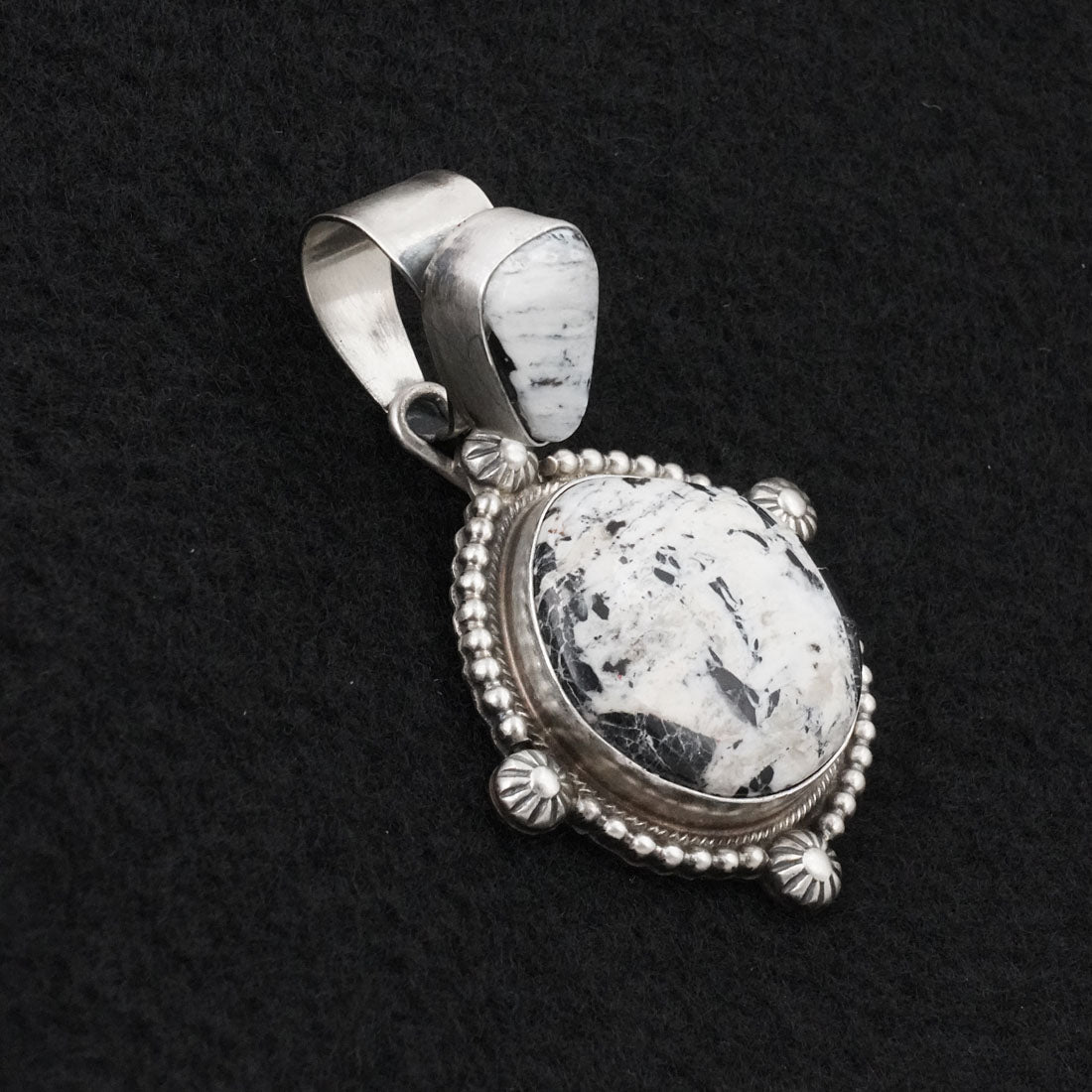 Kathleen Livingston White Buffalo & Sterling Silver Pendant