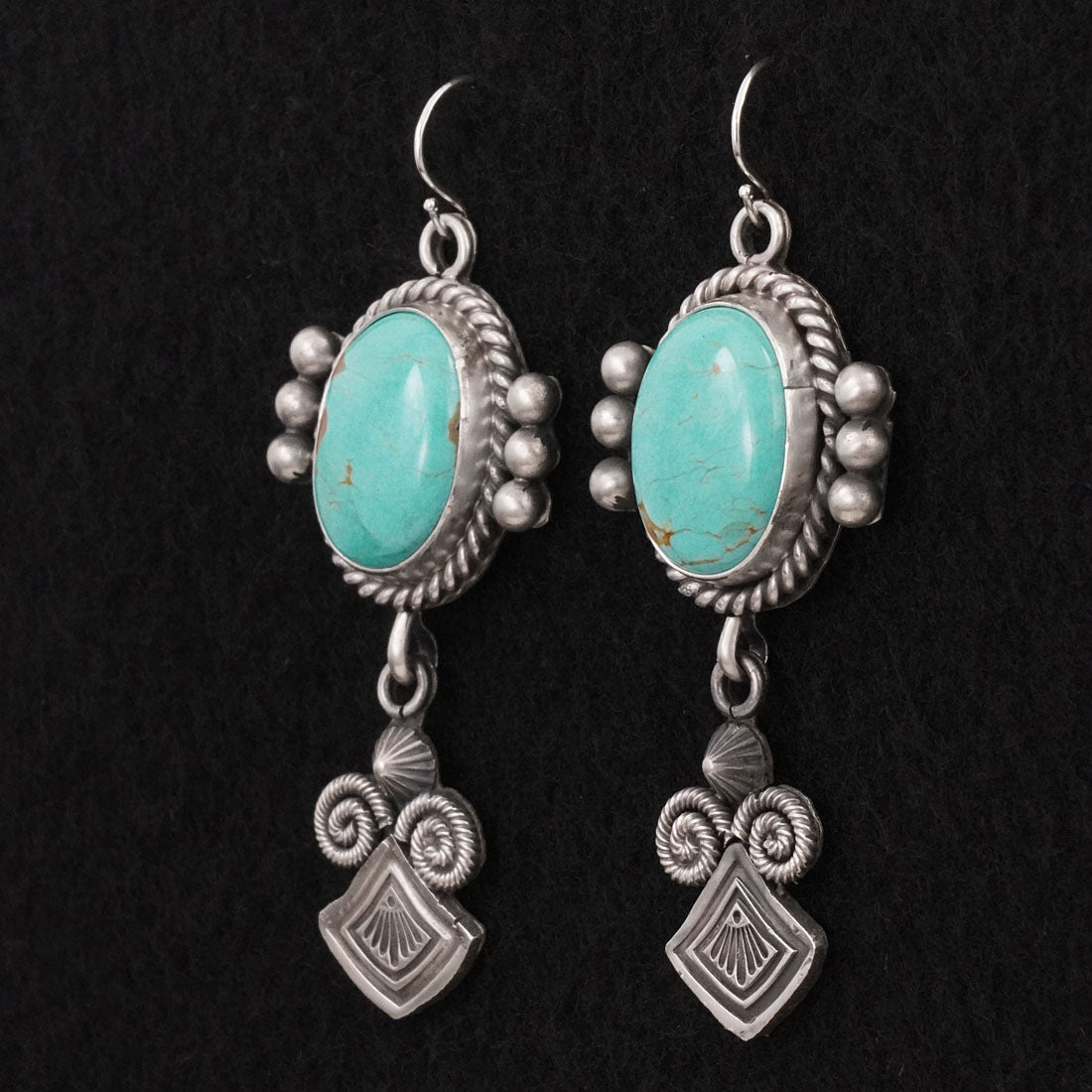 Michael Calladitto Turquoise & Sterling Silver Earrings