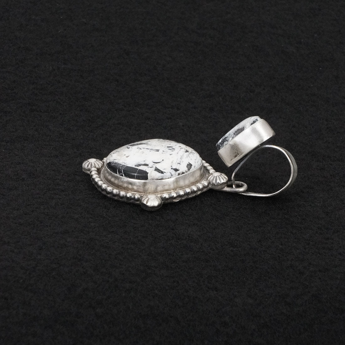 Kathleen Livingston White Buffalo & Sterling Silver Pendant