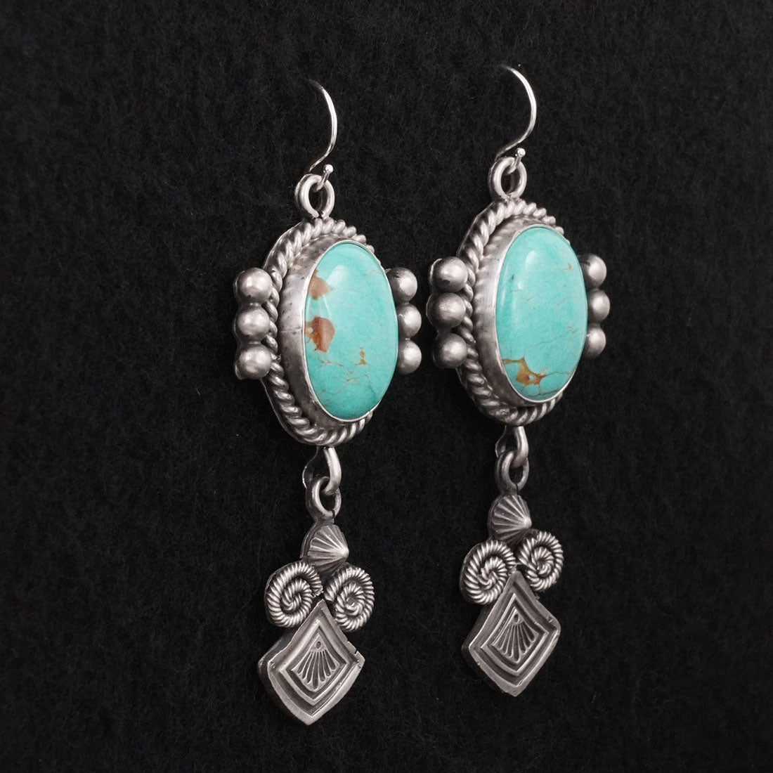 Michael Calladitto Turquoise & Sterling Silver Earrings