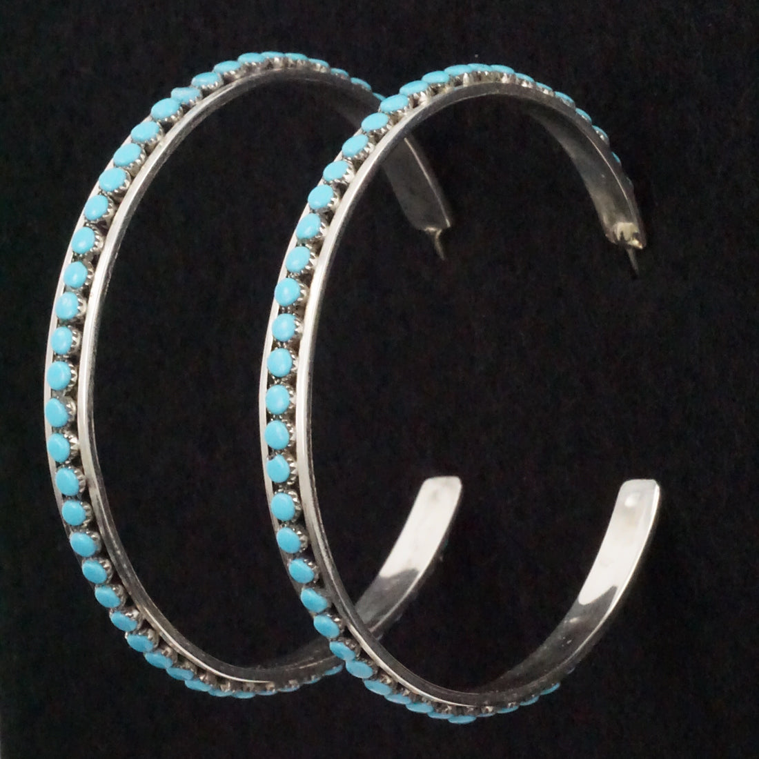 Lois Tzunie Turquoise & Sterling Silver Earrings