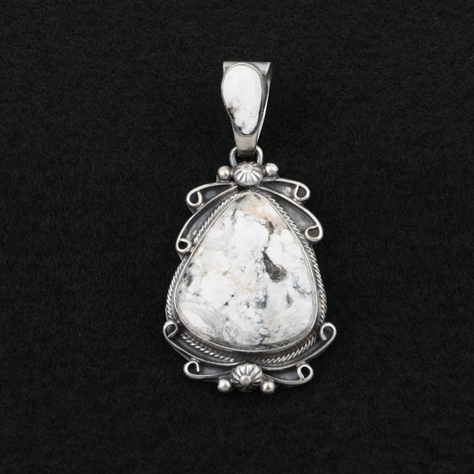 Kathleen Livingston White Buffalo & Sterling Silver Pendant