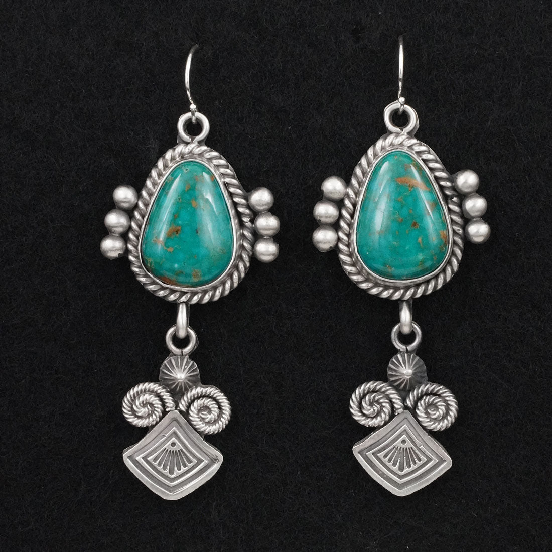 Michael Calladitto Turquoise & Sterling Silver Earrings