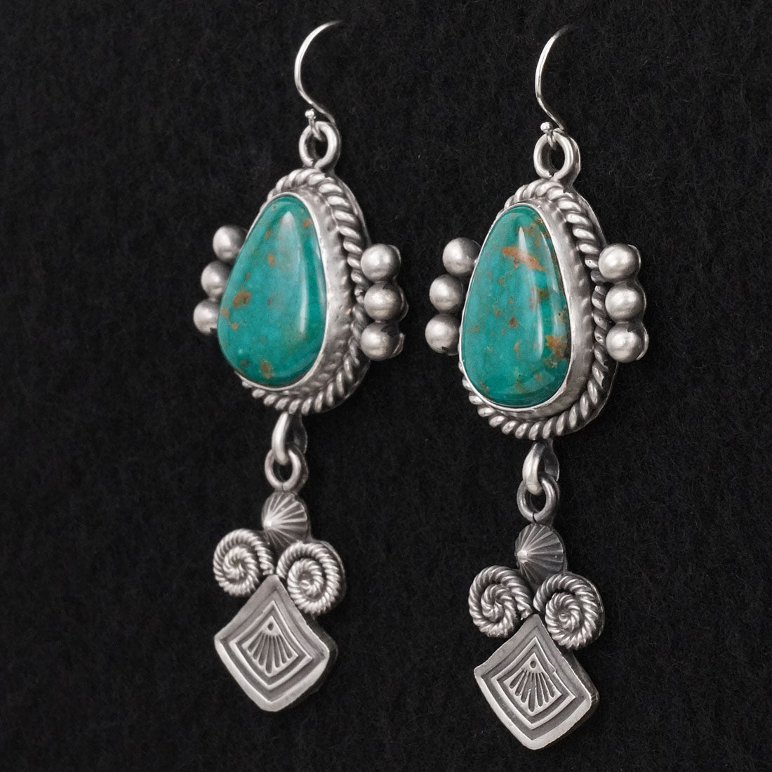 Michael Calladitto Turquoise & Sterling Silver Earrings