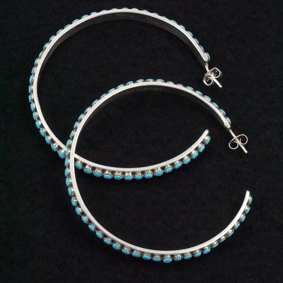 Lois Tzunie Turquoise & Sterling Silver Earrings