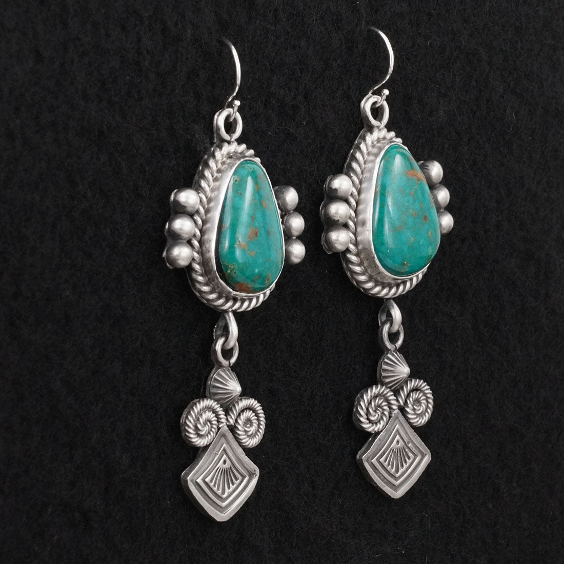 Michael Calladitto Turquoise & Sterling Silver Earrings