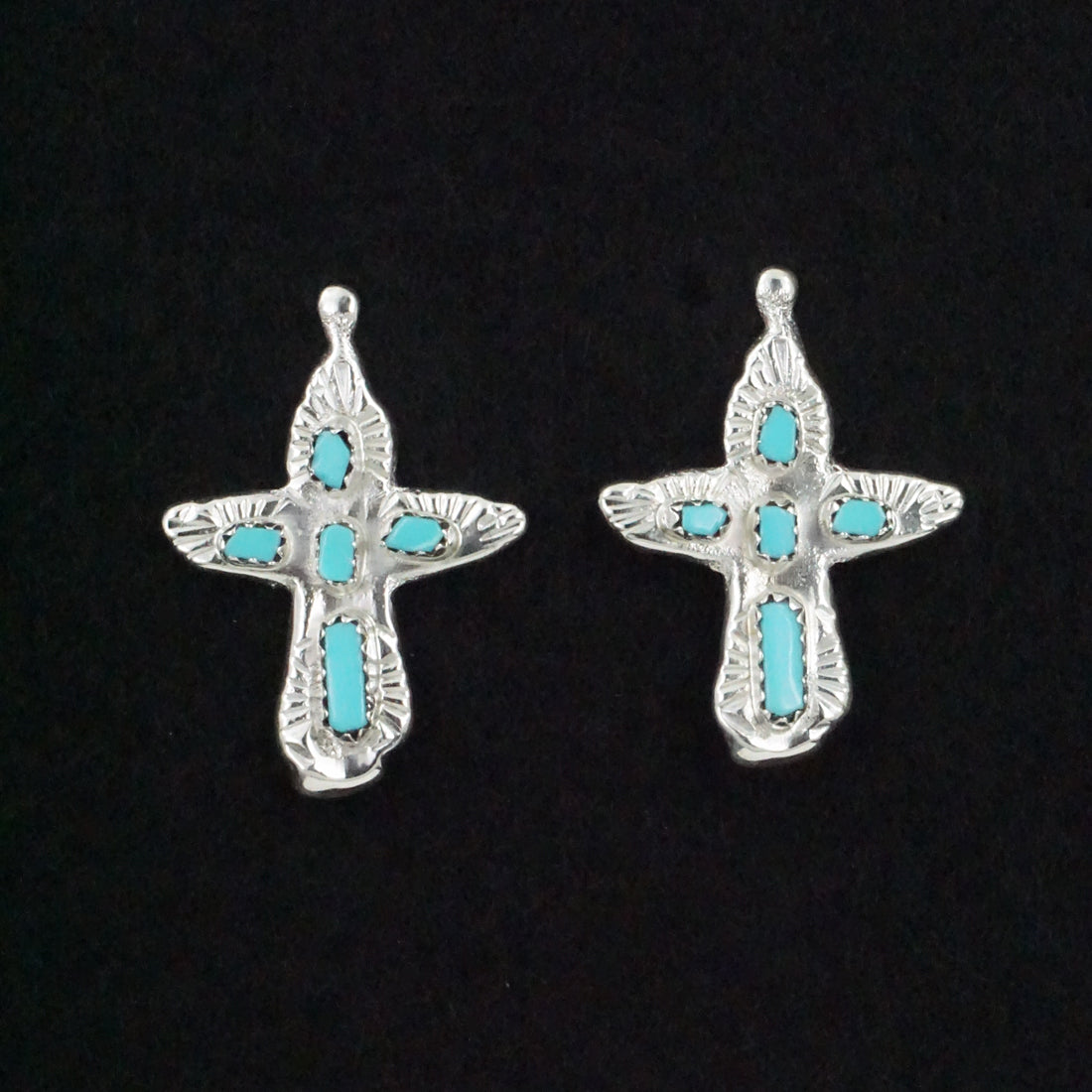 Verona Quam Turquoise & Sterling Silver Earrings