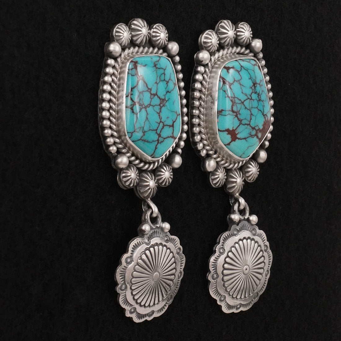 Michael Calladitto Turquoise & Sterling Silver Earrings