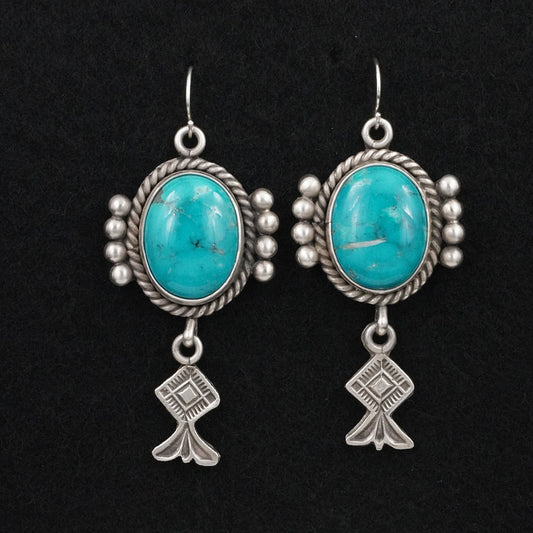Michael Calladitto Turquoise & Sterling Silver Earrings