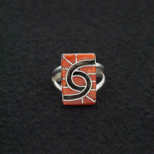 Amy Wesley Coral & Sterling Silver Ring Size 6