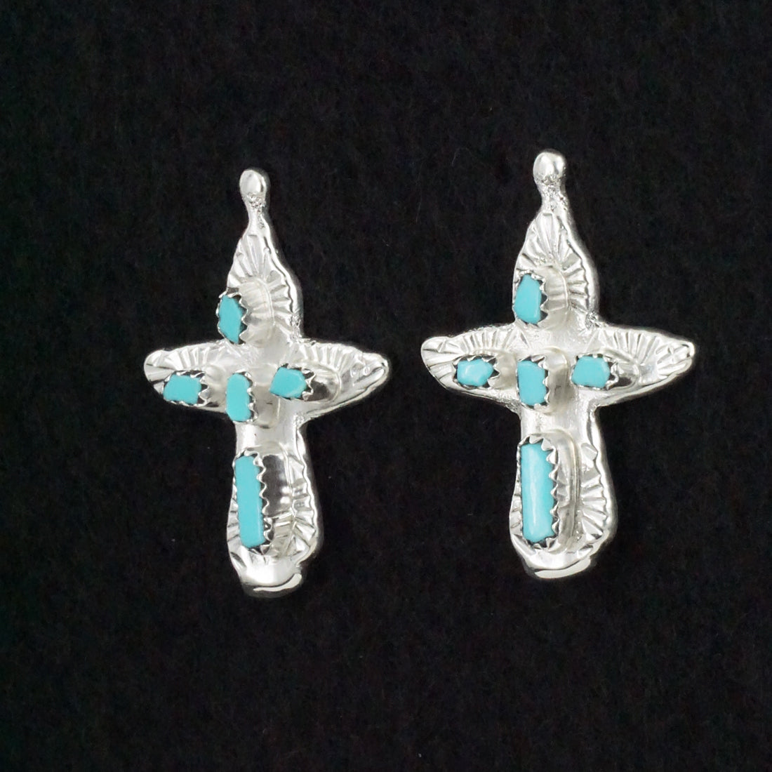 Verona Quam Turquoise & Sterling Silver Earrings