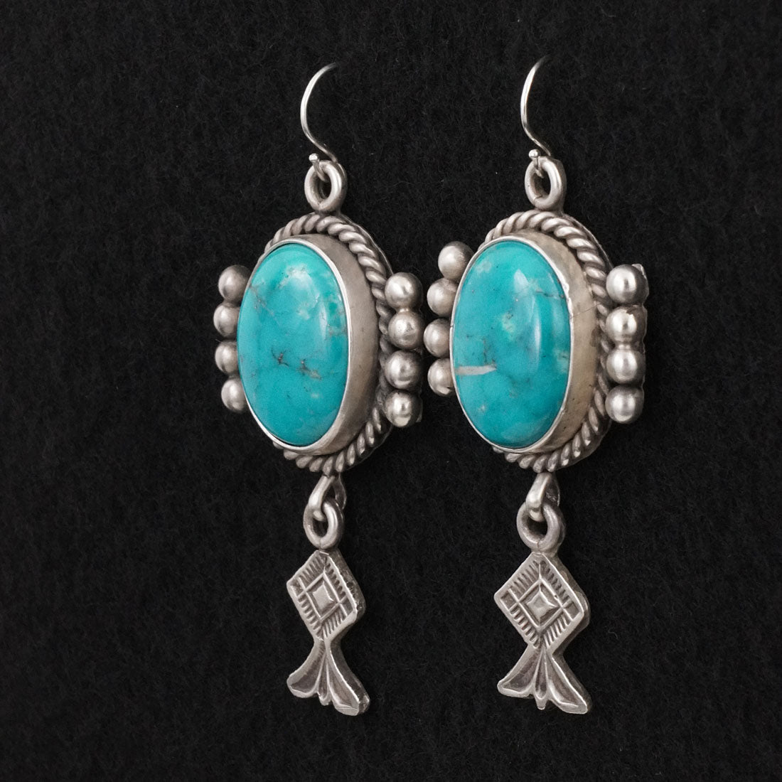 Michael Calladitto Turquoise & Sterling Silver Earrings