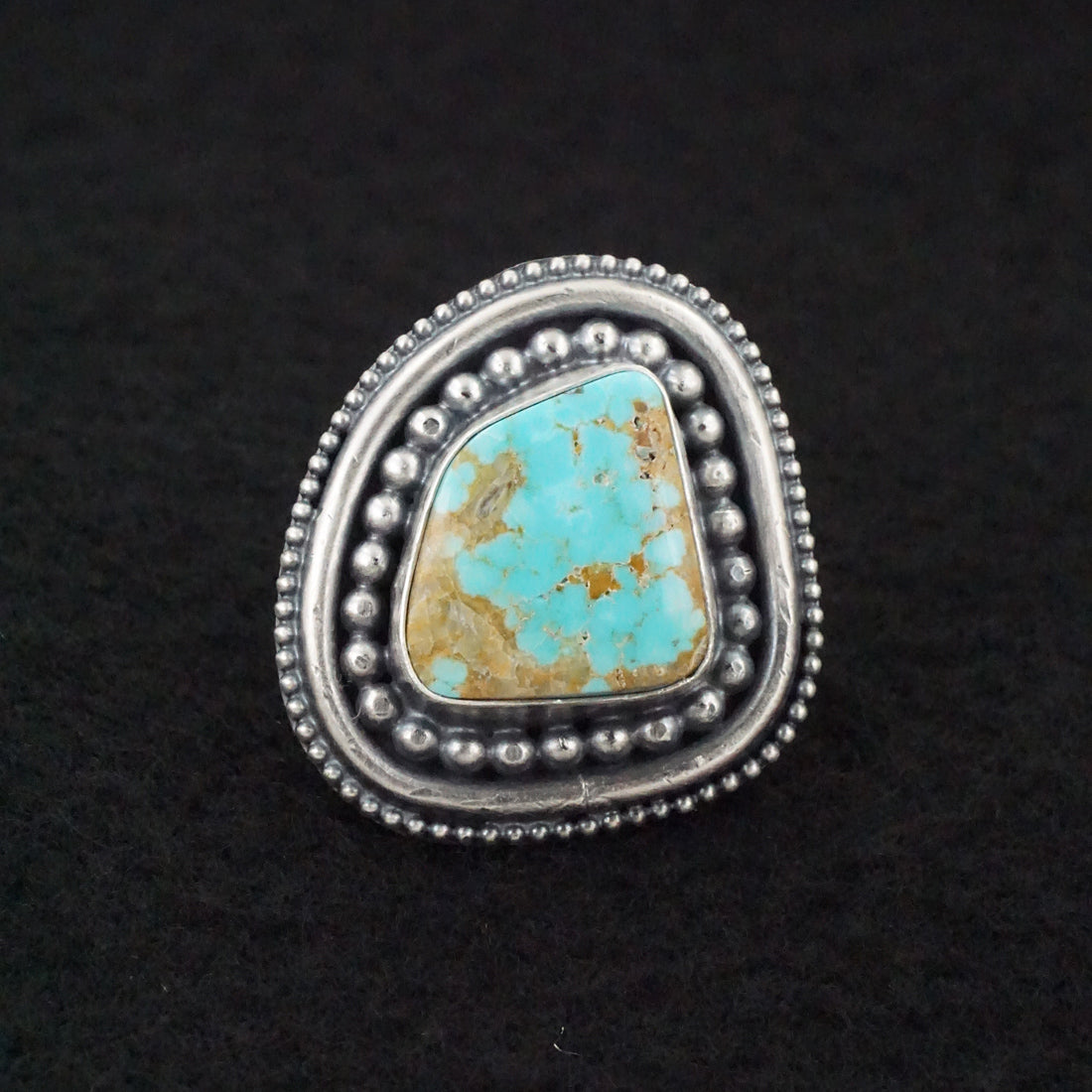 Marita Benally Turquoise & Sterling Silver Ring Size 8