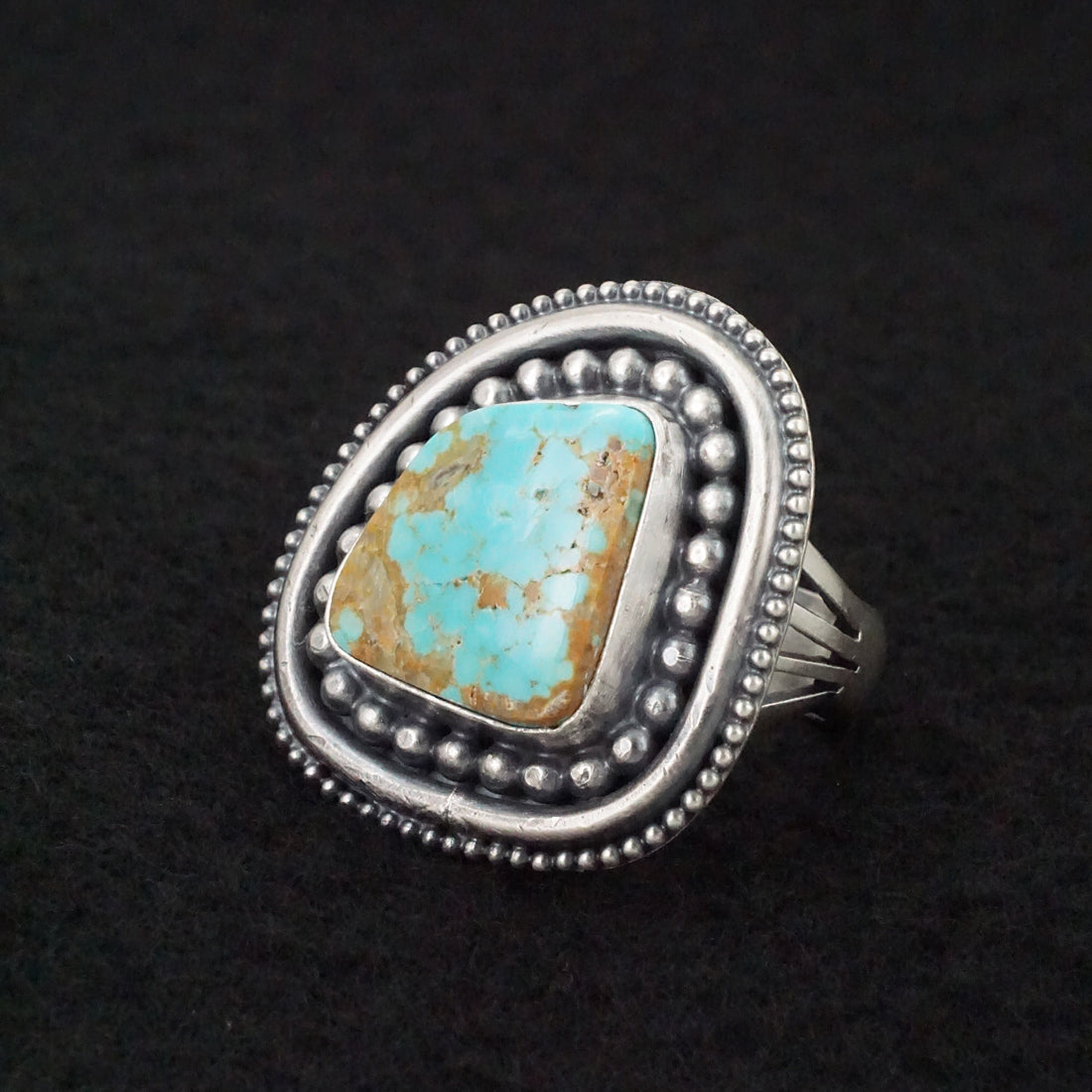 Marita Benally Turquoise & Sterling Silver Ring Size 8