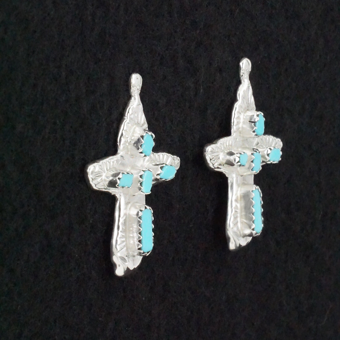 Verona Quam Turquoise & Sterling Silver Earrings