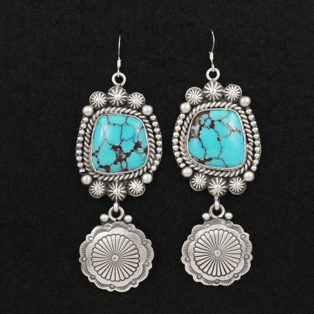 Michael Calladitto Turquoise & Sterling Silver Earrings