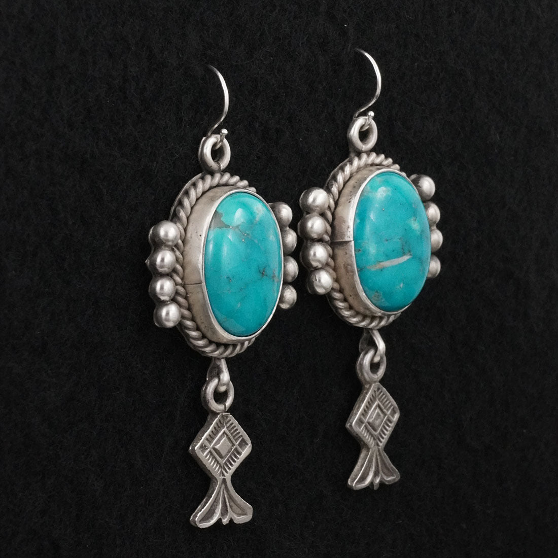 Michael Calladitto Turquoise & Sterling Silver Earrings