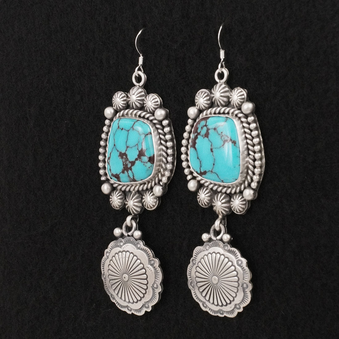 Michael Calladitto Turquoise & Sterling Silver Earrings