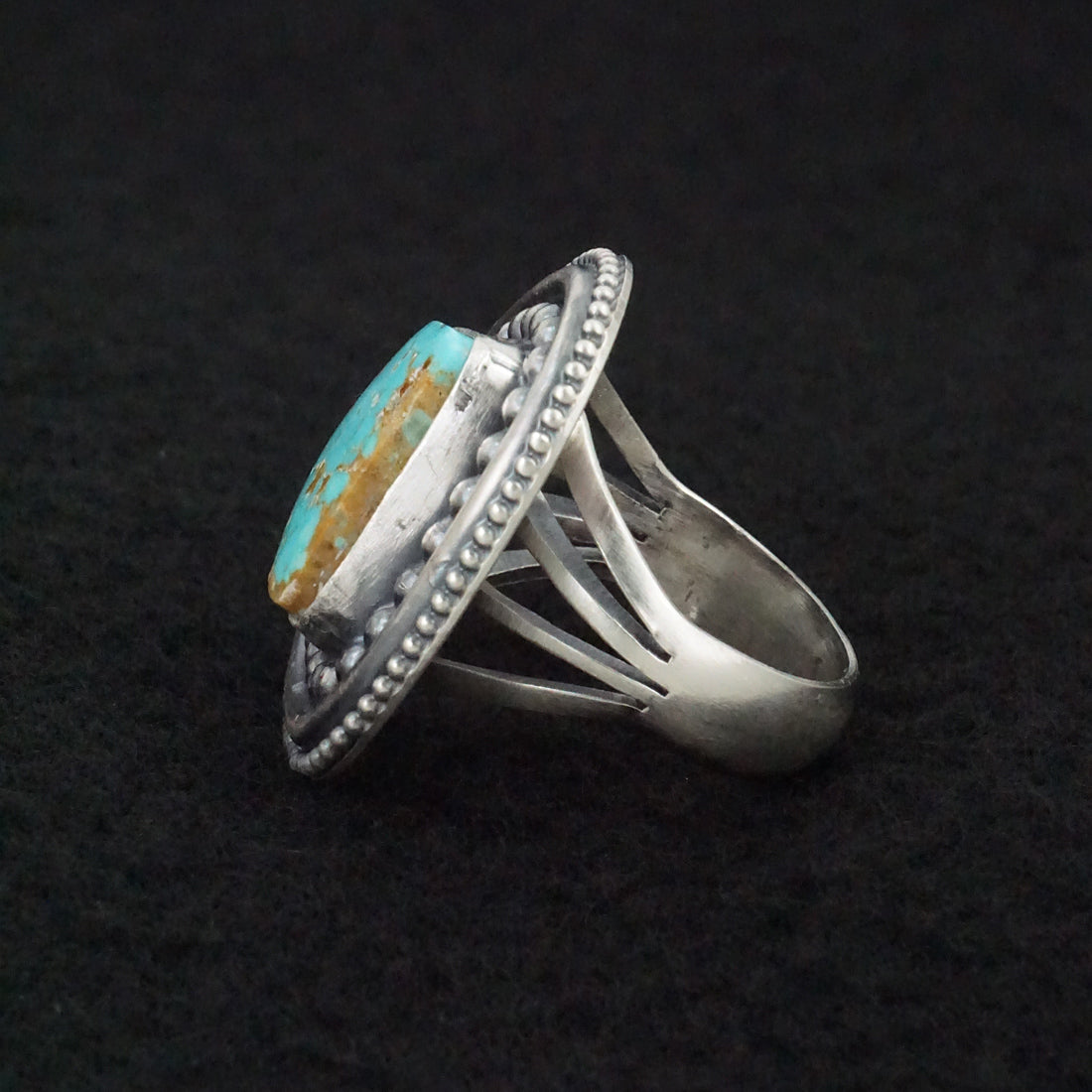 Marita Benally Turquoise & Sterling Silver Ring Size 8