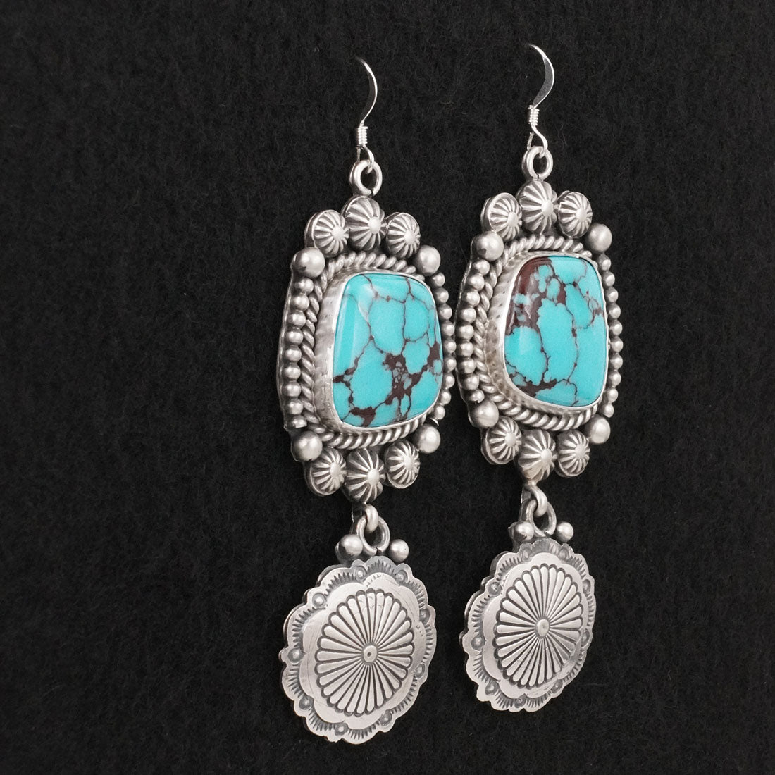 Michael Calladitto Turquoise & Sterling Silver Earrings