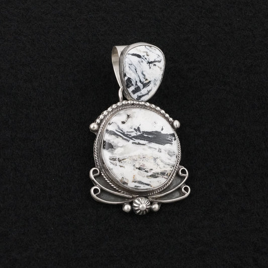 Kathleen Livingston White Buffalo & Sterling Silver Pendant