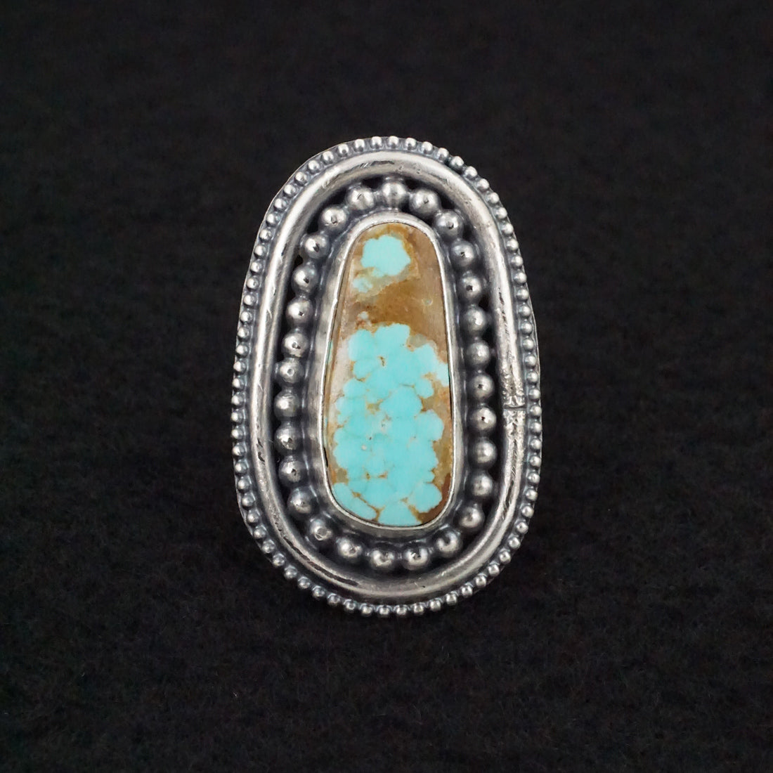 Marita Benally Turquoise & Sterling Silver Ring Size 9